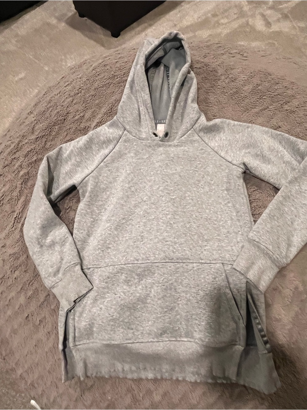 Athleta Heather Gray Girls' Hooded Pullover Sweatshirt
